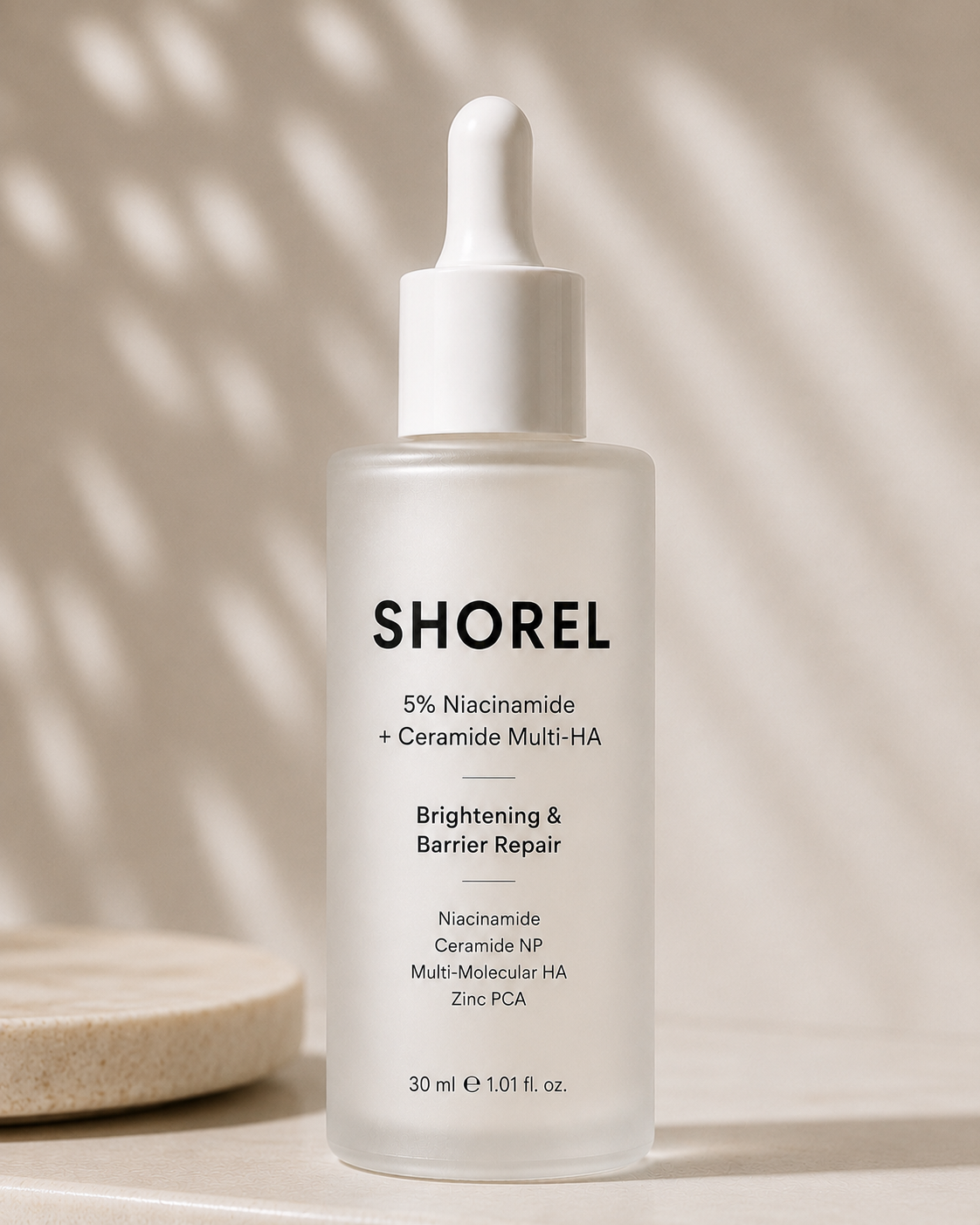 SHOREL Niacinamide 5% + Ceramide Multi-HA Opulence Serum for Brightening & Barrier Repair (5% Niacinamide + Ceramide Multi-HA) — science-led skincare India | shorel.in